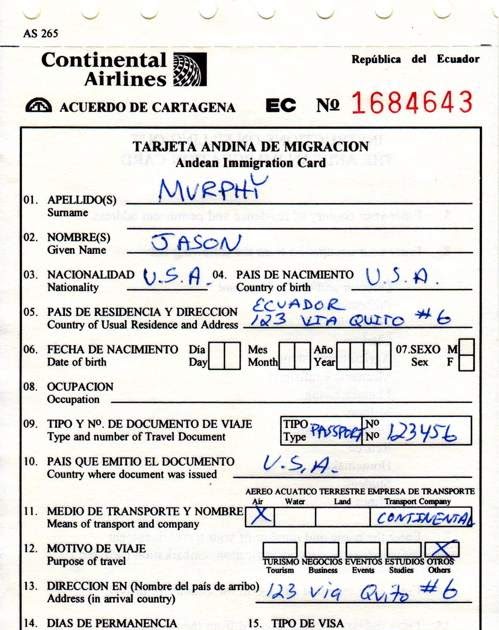 living in ecuador ecuador customs and immigration forms ecuador customs declaration form