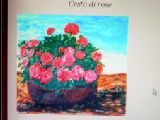 cesto di rose olio 50x70 spatola a.rachesi