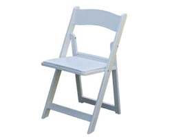 white resin chair