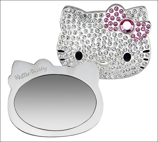 Bling Compact Mirror ($49) – Custom made in the iconic Hello Kitty shape, 