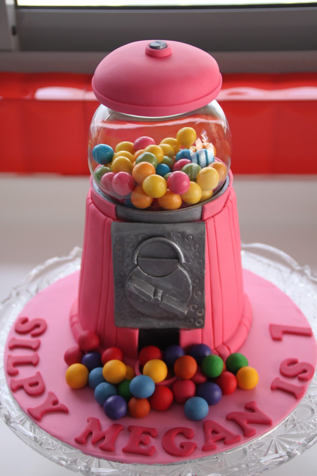 Celebrate with Cake! Gum Ball Machine Cake