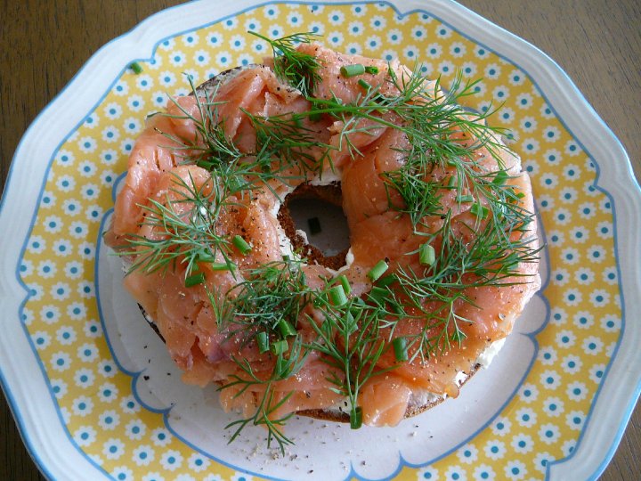 Lox And Cream Cheese Bagel