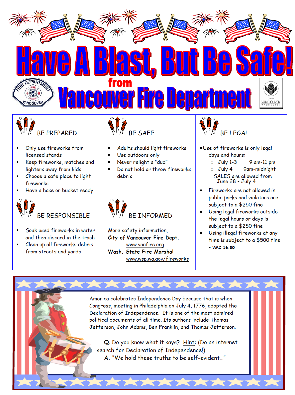 clark regional emergency services agency cresa firework flyers
