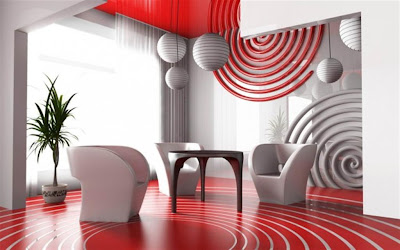 combination black and red interior design ideas