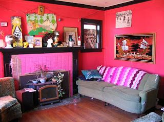 Pink living room design ideas