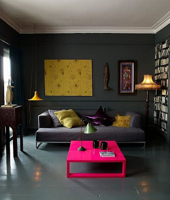 dark color design apartment interior