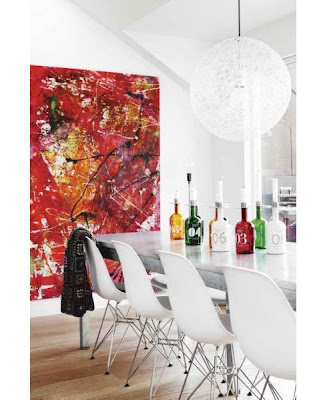 Wonderful and Snazzy Example Swedish Apartment, Artist Maria Adlersson Dining Room