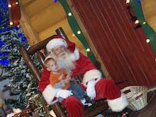 Colton giving Santa his wish list