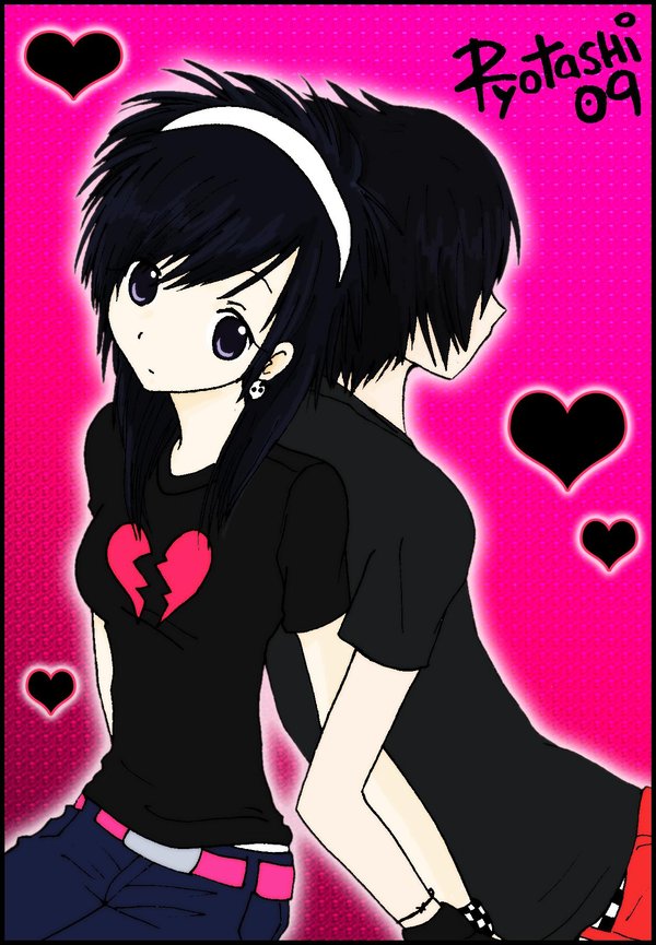 emo love anime. emo anime love drawings. emo