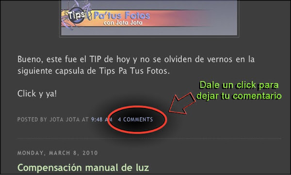 Como dejar tu comentario aqui en mi Blog?