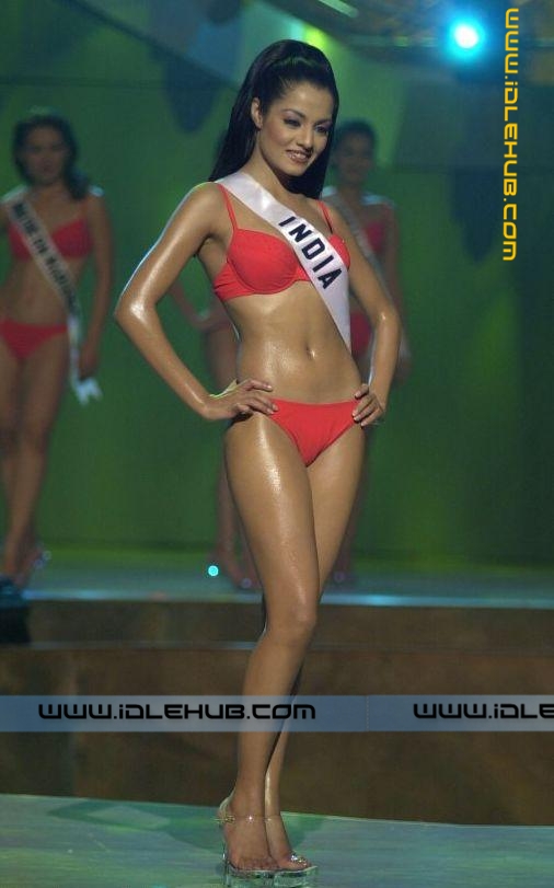 Celina Jaitly - During Miss Universe pageant!