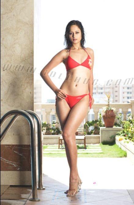 Kaveri Jha in red bikini