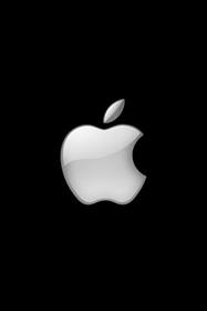 Apple Logo Silver Mobile Wallpaper