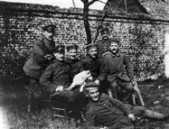 Hitler in the German Army, 1914, sitting at right