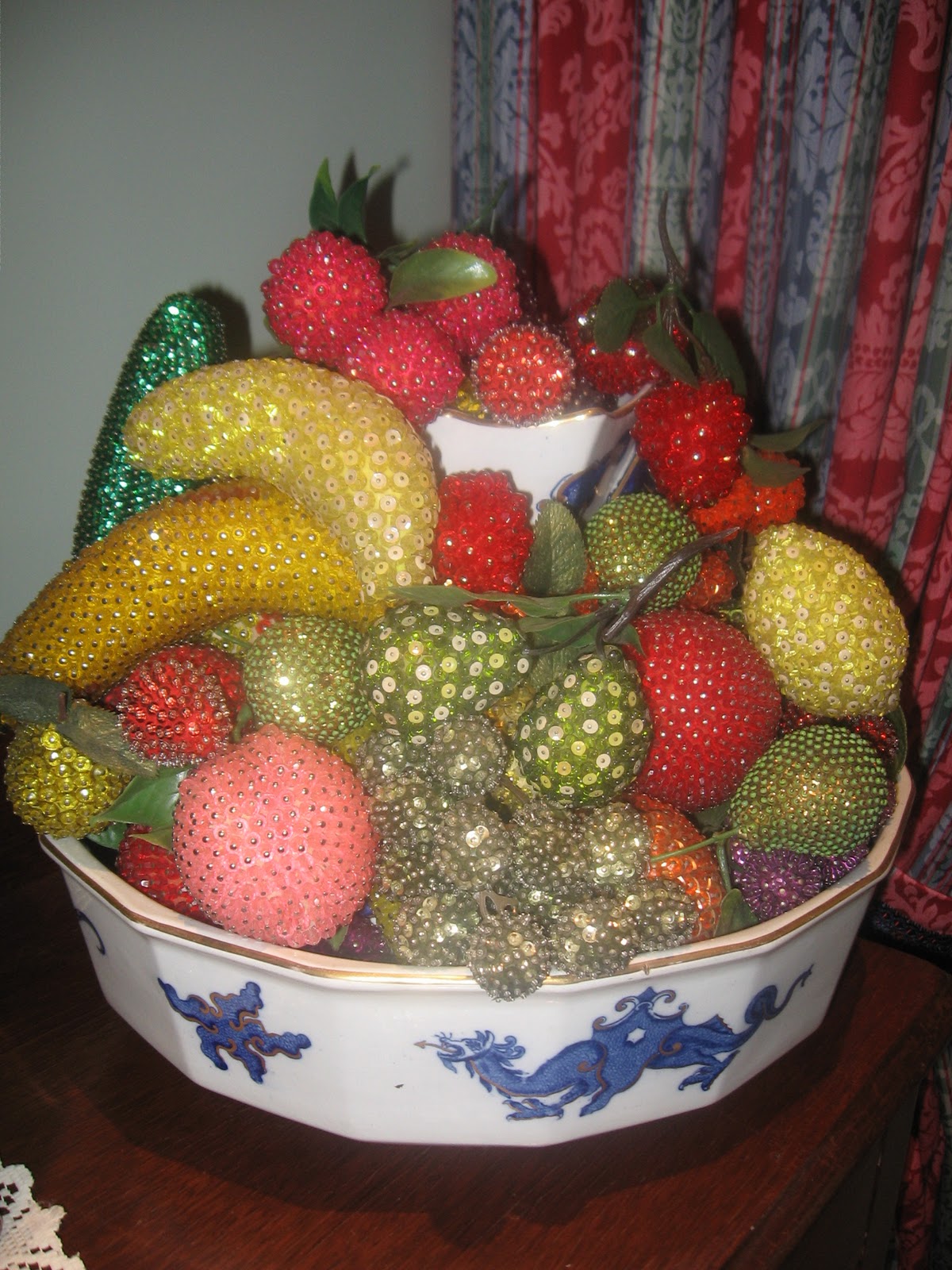 Antiques Shamtiques Beaded Fruit in the Bedroom