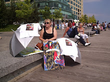 My friend Lily with Beardsley's Art