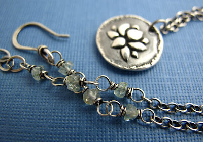 silver lotus charm necklace yoga inspired jewelry