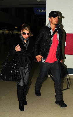 Fergie and Josh Duhamel arriving at LAX Airport