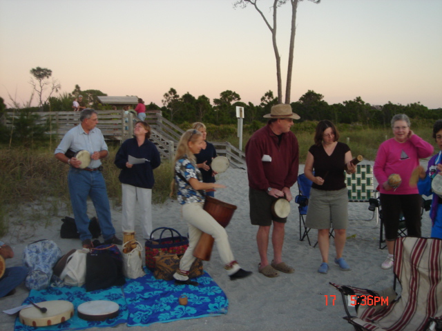 Barbara Gail from Rhythm Inlet adds the beat for our ceremony