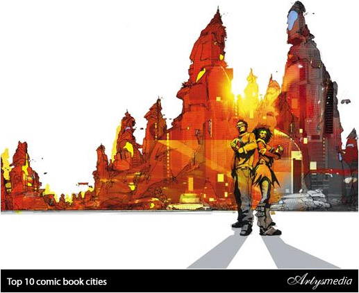 Top 10 comic book cities