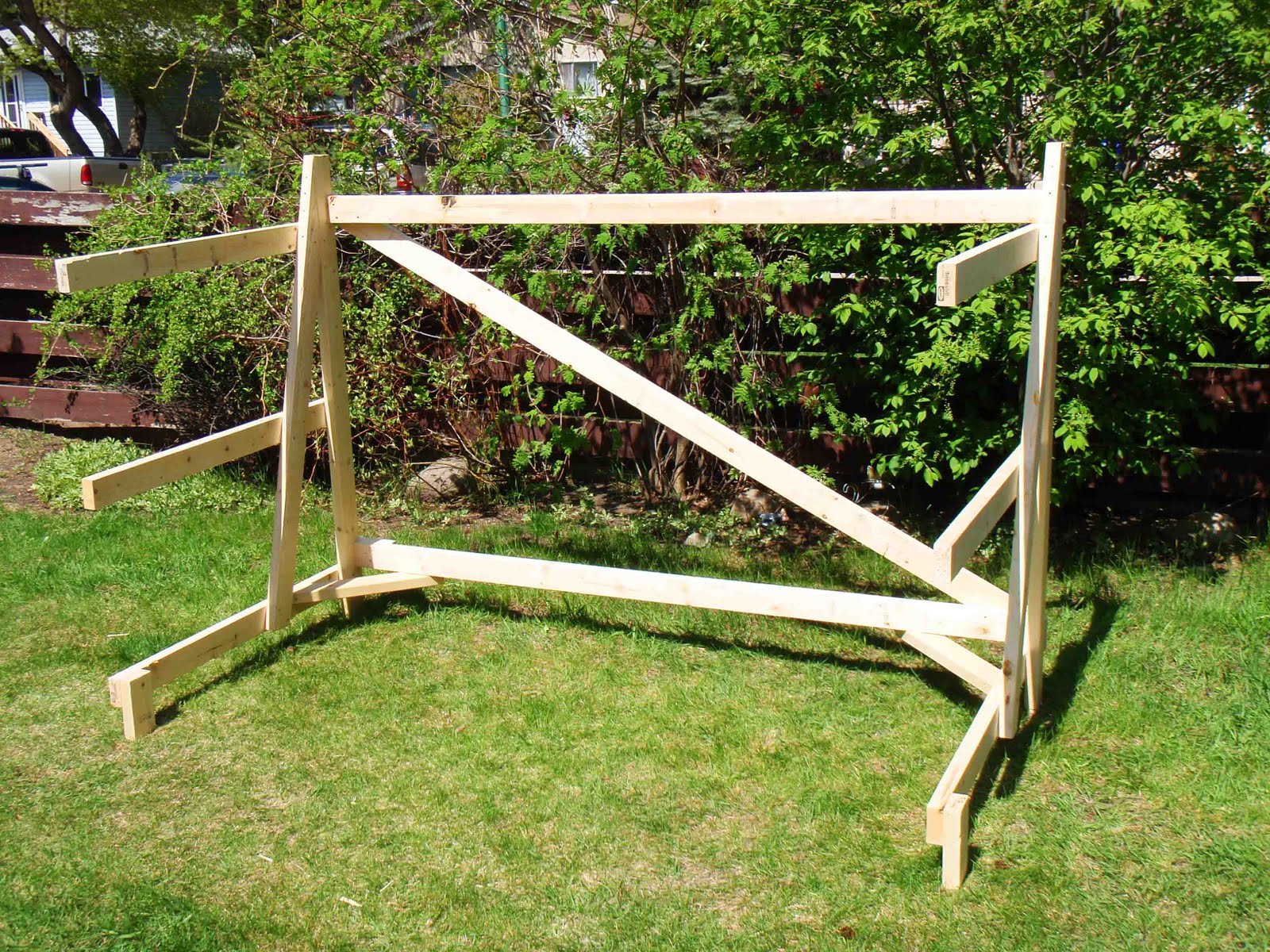 Complete Diy outdoor canoe storage rack