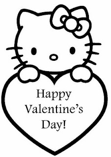 Hello Kitty Valentine Coloring Pages