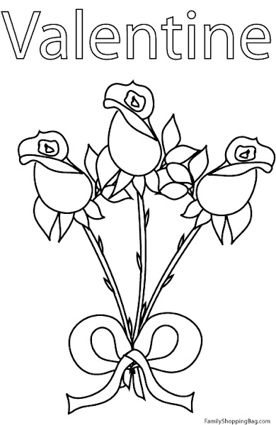 Valentine Roses Coloring