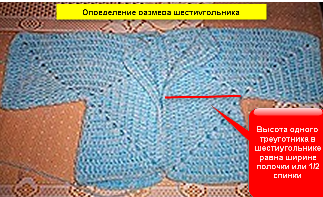 Вязание кофты из шестиугольников Вязание кофты из шестиугольников