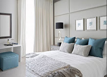 Grey blue cool bedroom