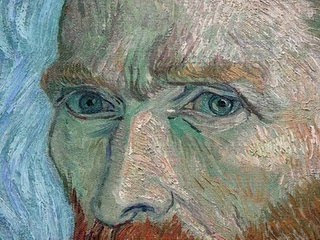 Detalhe focando o olhar de Van Gogh num dos seus inúmeros auto-retratos Detalhe do olhar de Vang Gogh num dos seus inúmeros auto-retratos