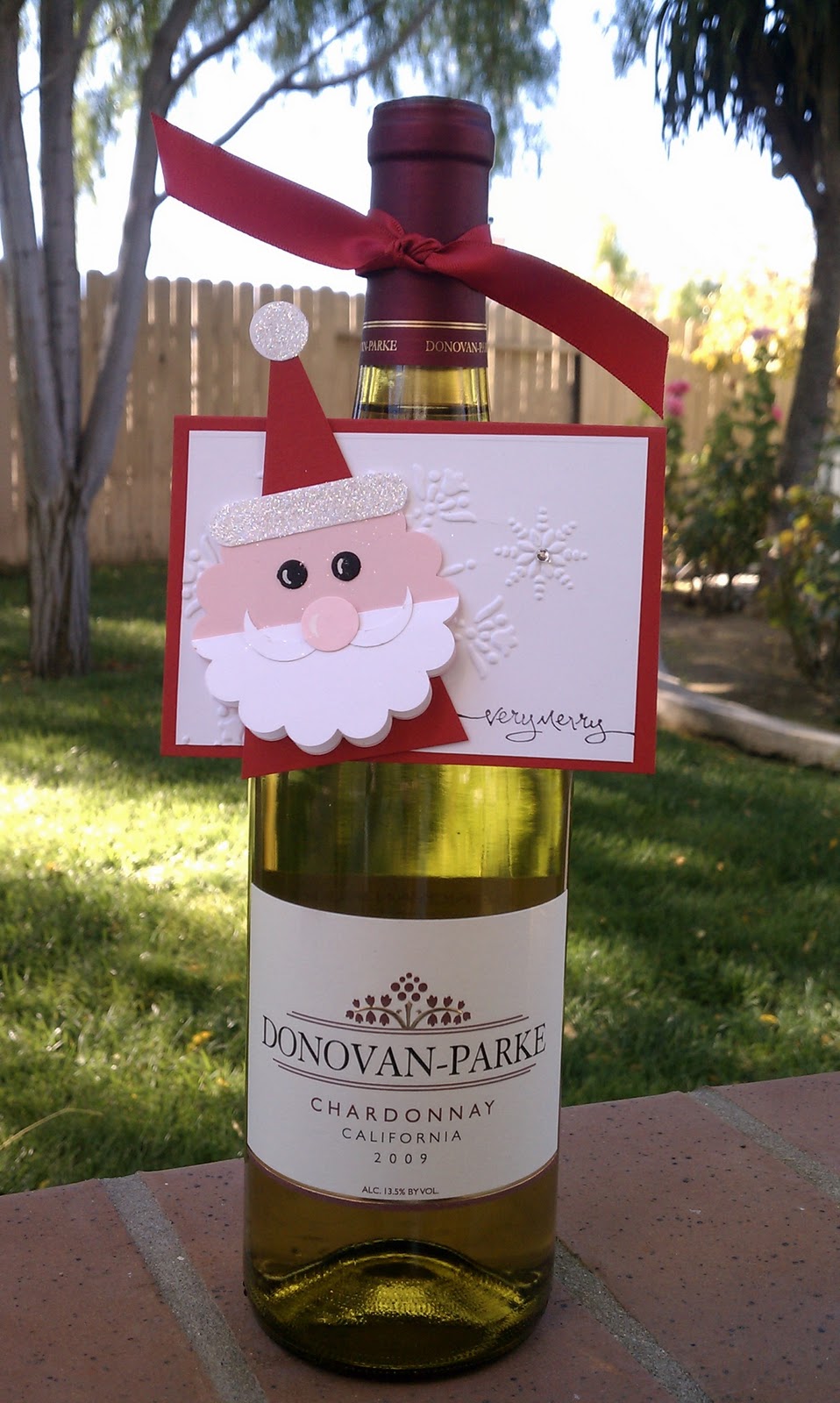 Paper desserts santa bottle topper