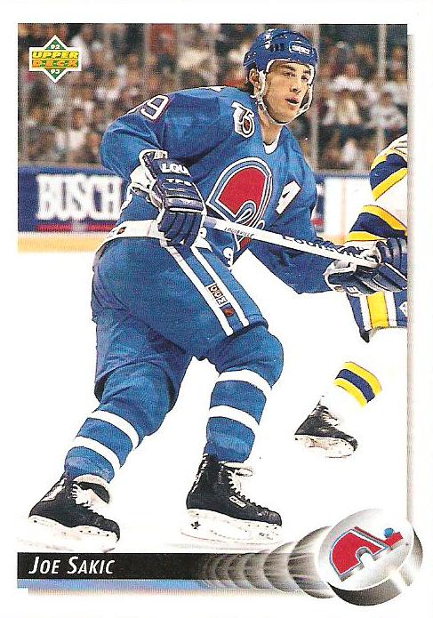 Joe Sakic Hockey Cards. Quebec Nordiques