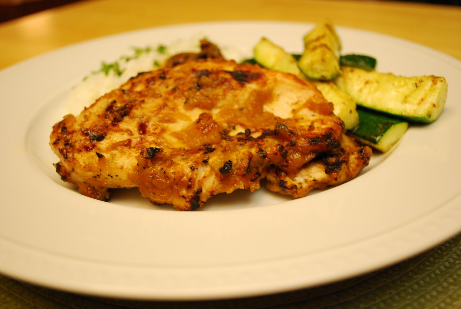 Simple Spice Sweet and Savory Grilled Chicken with Bourbon Peach BBQ