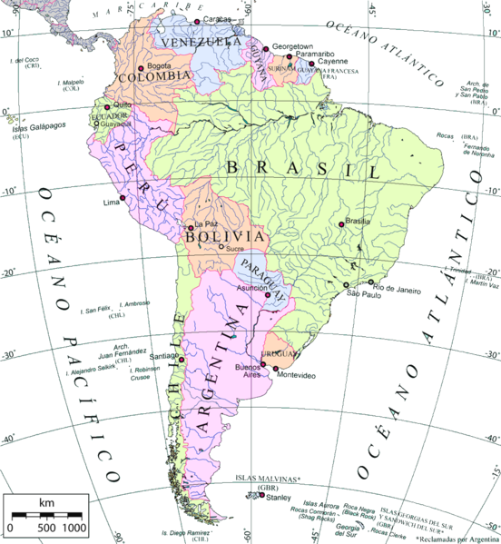 Paises de Sudamerica: Sudamerica