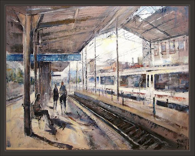 JEREZ DE LA FRONTERA-ESTACION-FERROCARRILES-ANDALUCIA-PINTURAS-ERNEST DESCALS