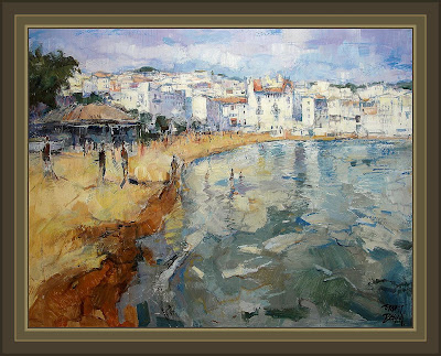 CADAQUES-PLAYA-GIRONA-COSTA BRAVA-PINTURAS-ERNEST DESCALS