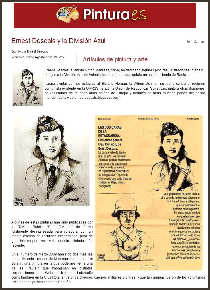 DIVISION AZUL-BLAU DIVISION-ERNEST DESCALS-PINTURAS-MEMORIA HISTORICA DIVISION AZUL-BLAU-ERNEST DESCALS-PINTURAS-