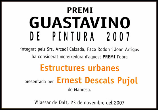 VILASSAR DE DALT-PREMIO GUASTAVINO DE PINTURA-ERNEST DESCALS