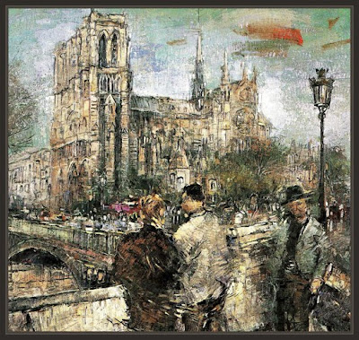 PARIS-NOTRE DAMME-EXPOSICION DE PINTURAS-ERNEST DESCALS EN SALA DE ARTE EL QUATRE PARIS-NOTRE DAMME-PINTURAS-ERNEST DESCALS-EXPOSICION GRANOLLERS