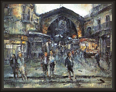 MERCAT DE LA BOQUERIA-BARCELONA-EXPOSICION DE ERNEST DESCALS EN GALERIA PETRITXOL