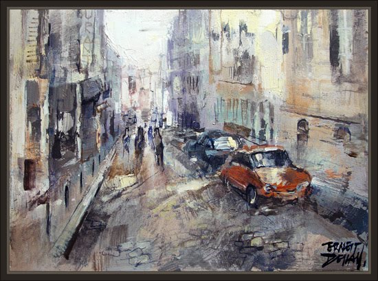 PARIS-CALLES-RUE-PINTURAS-ERNEST DESCALS