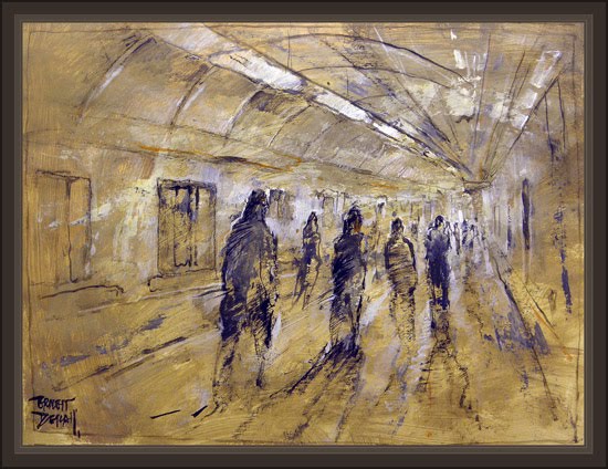 METRO-ESTACIONES-MEDIOS-TRANSPORTE-URBANO-PASILLOS-PERSONAS-CIUDAD-PINTURA-ERNEST DESCALS METRO-ESTACIONES-MEDIOS-TRANSPORTE-URBANO-PASILLOS-PERSONAS-CIUDAD-PINTURA-ERNEST DESCALS