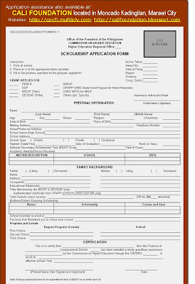application letter for ched scholarship cali foundation philippines ched pesfa scholarship fund application letter for ched scholarship cali foundation philippines ched pesfa scholarship fund