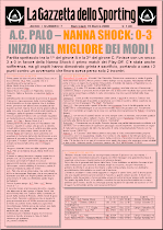 A.C. Palo - Nanna Shock: 0-3. Inizio nel migliore dei modi!