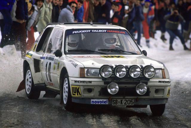 Rally MonteCarlo 1985 Mich le Mouton Peugeot 205 Turbo 16