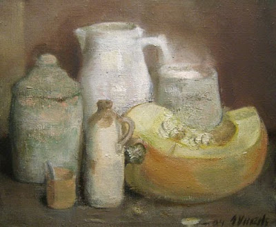 Imants Vecozols,Still Life painting, gray color paintings