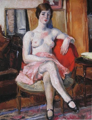 Nude Painting by Belgian Artist Charles Kvapil