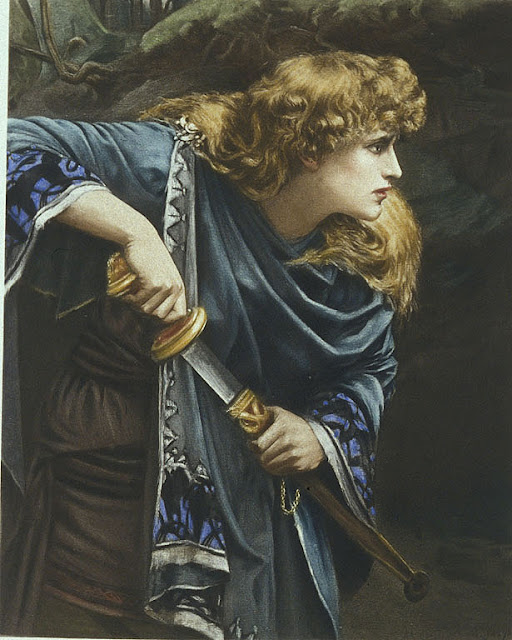 Heroines of Shakespeare in Paintings, oil painting, Heroines of Shakespeare in Paintings, 19th century, book illustration, fun facts, illustration, story behind painting, Herbert Gustave Schmalz, Imogen