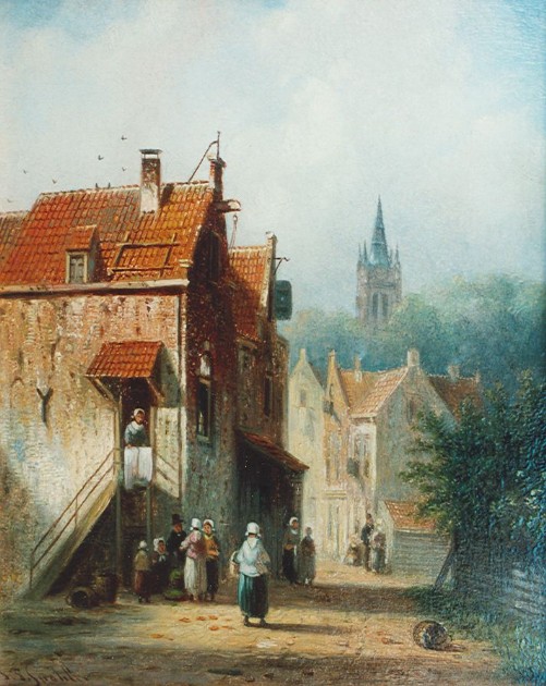 19th c. Dutch artists, Landscape painting, Romanticism, Johannes Franciscus Spohler