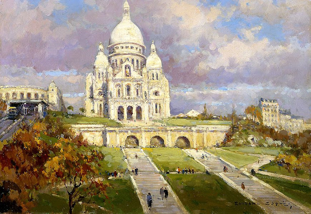 Sacre Coeur in Painting, Edouard Léon Cortes